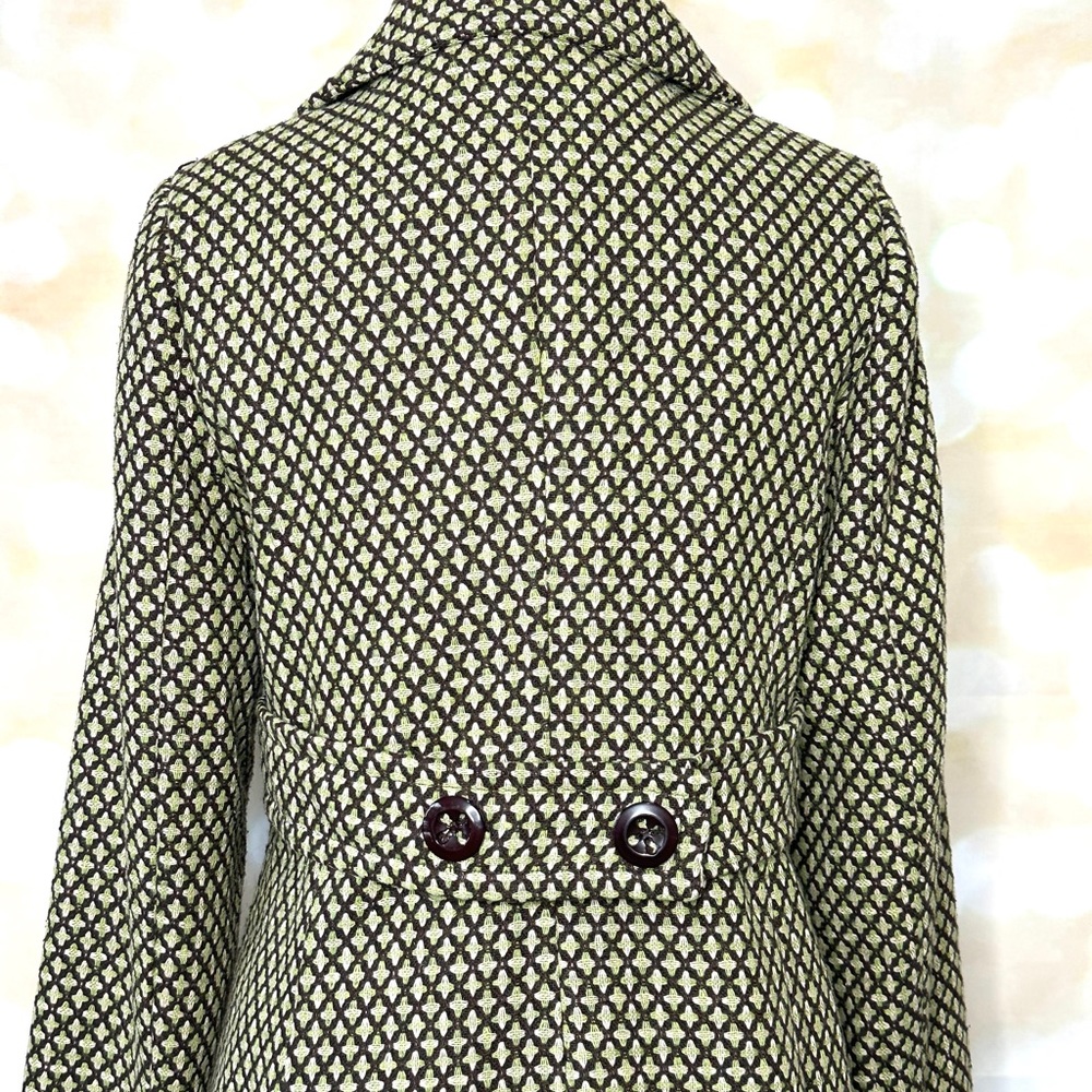 Urban Behaviour Green/Black Patterned Trench Coat - image 6